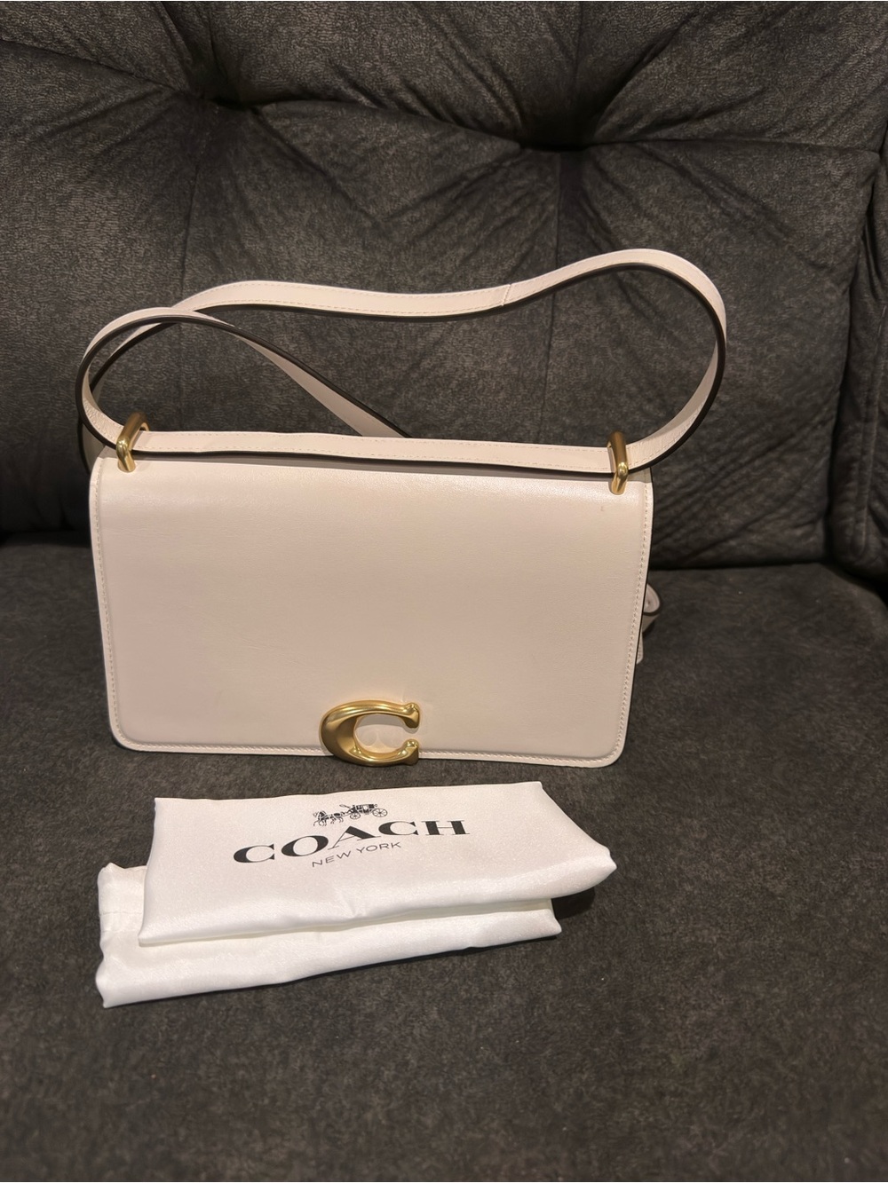 Coach Bandit Leather Shoulder Bag with Gold C Hardware